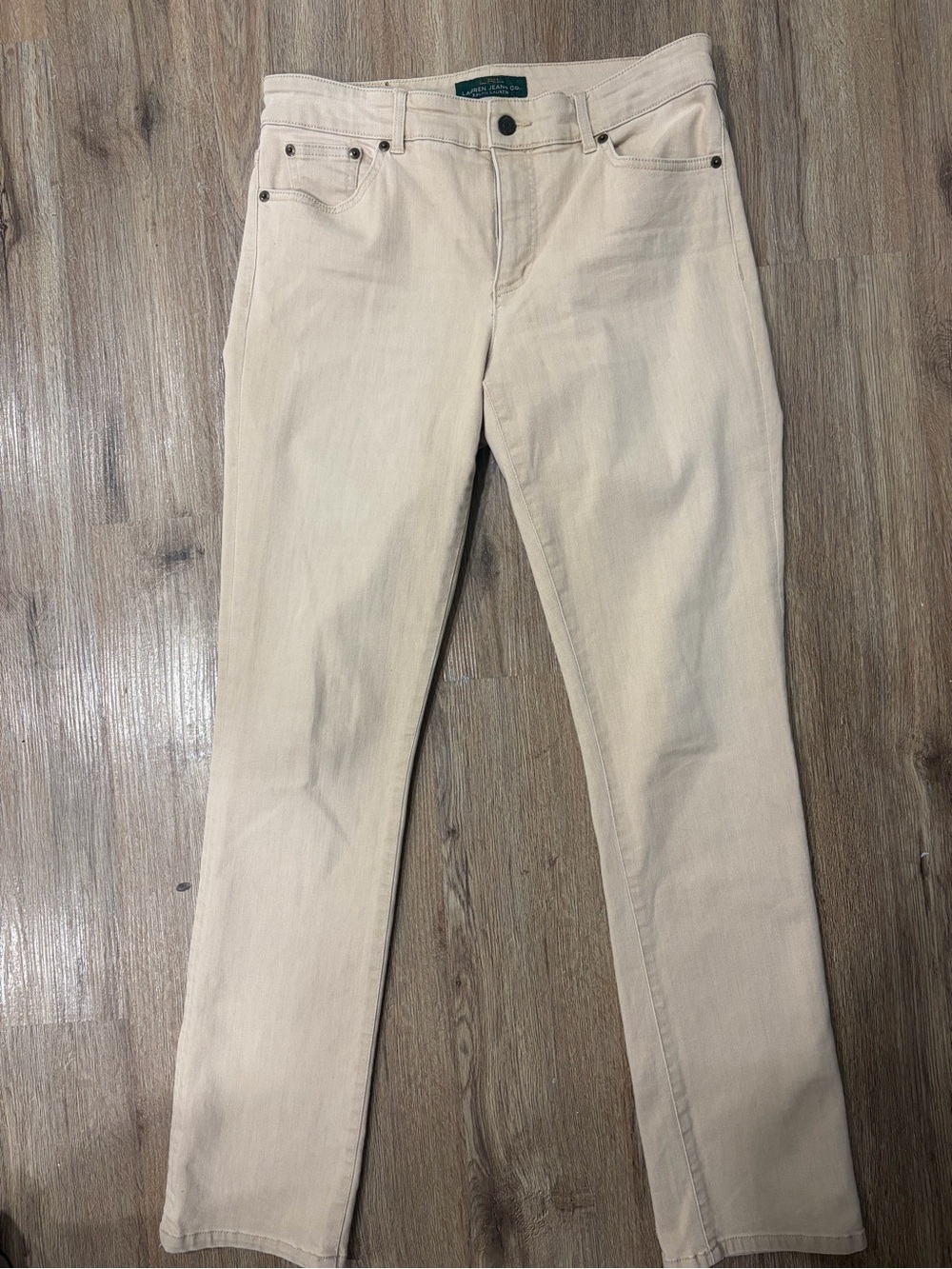 Ralph Lauren Cream Straight Leg Jeans